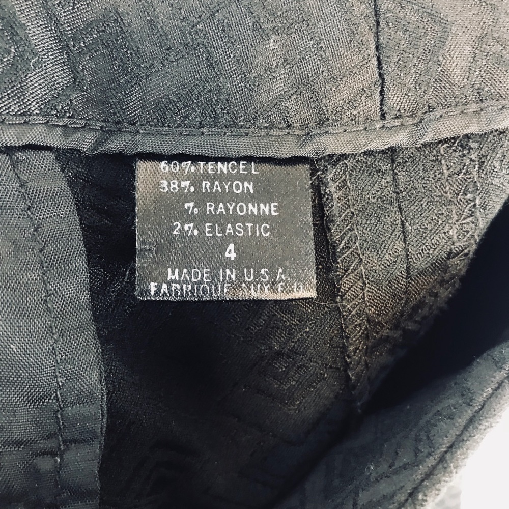 Elie Tahari Jaquard Pants Vintage Tencel Blend 4 - Picture 10 of 11